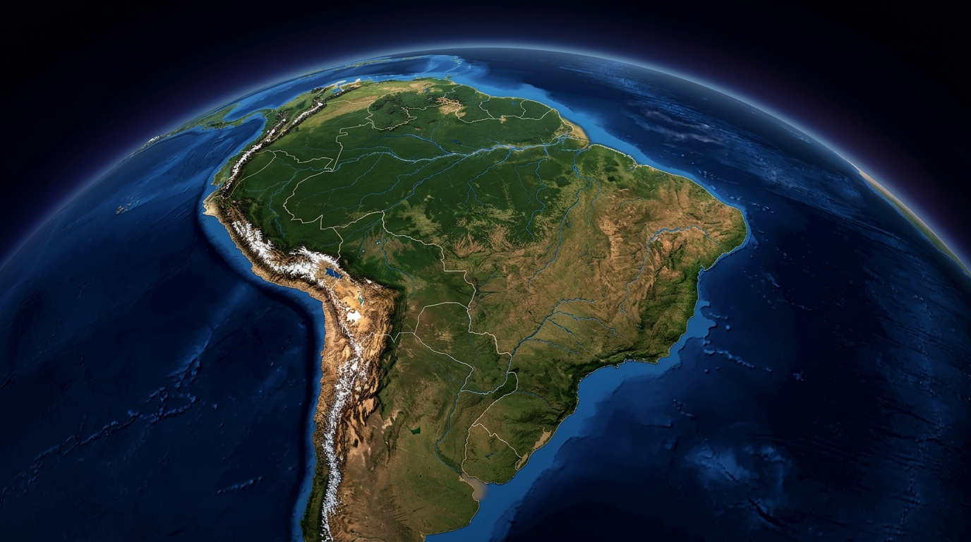 Mapa Satélite do Brasil